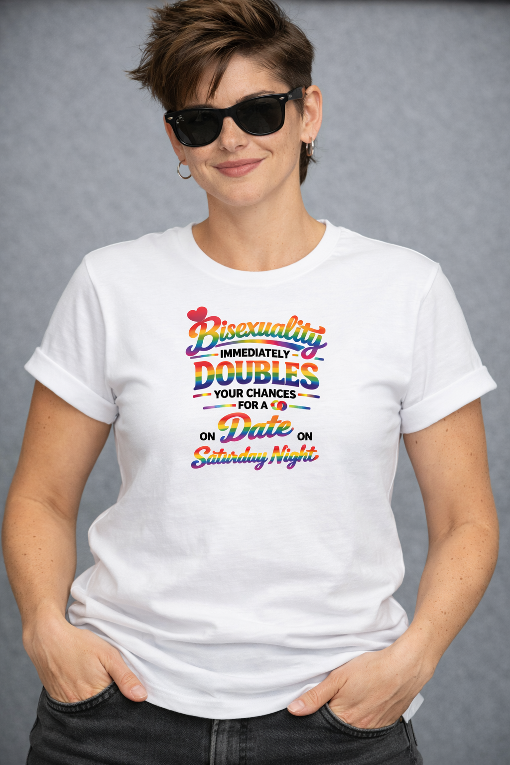 Bisexuality T-skjorte, pride farger