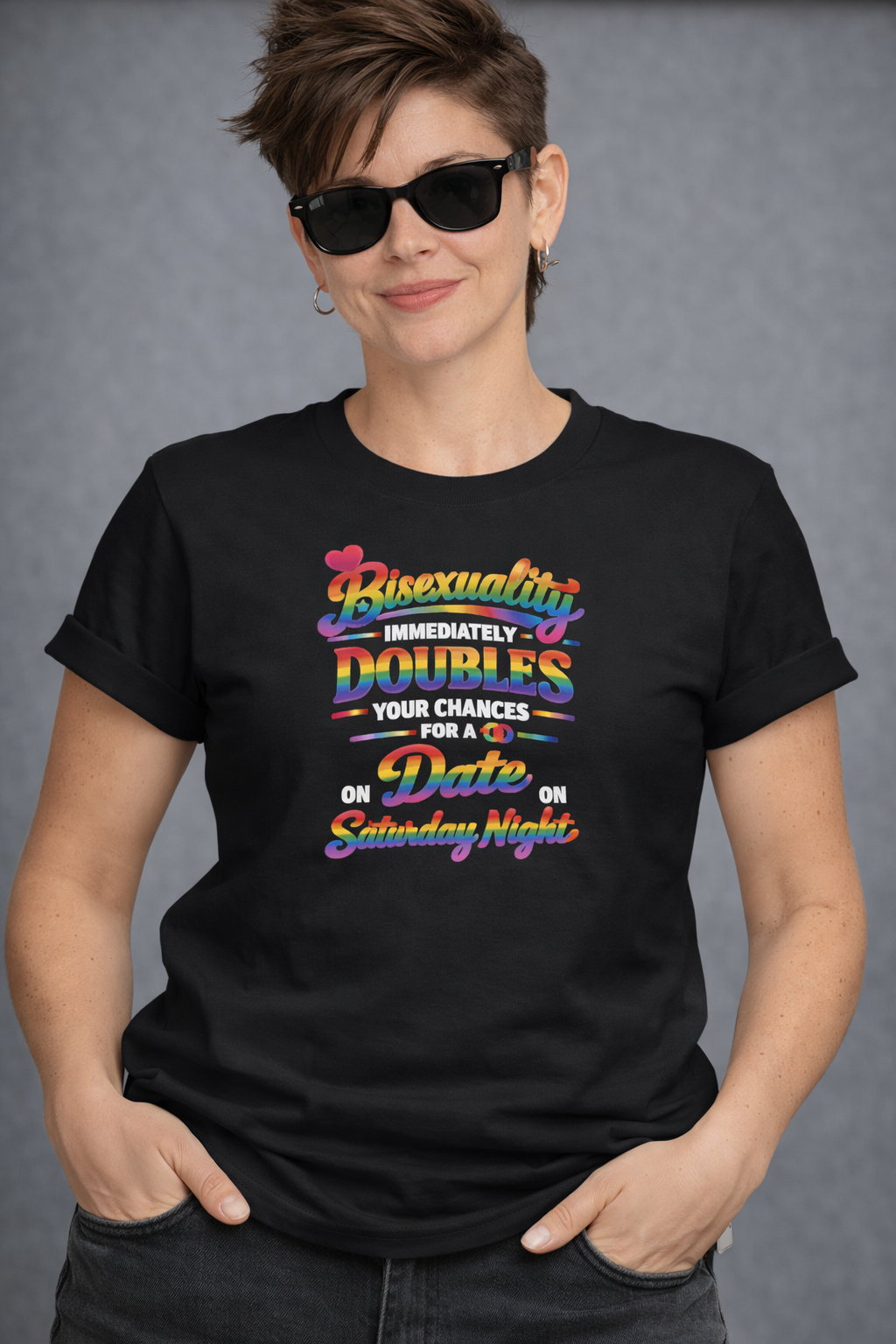 Bisexuality T-skjorte, pride farger