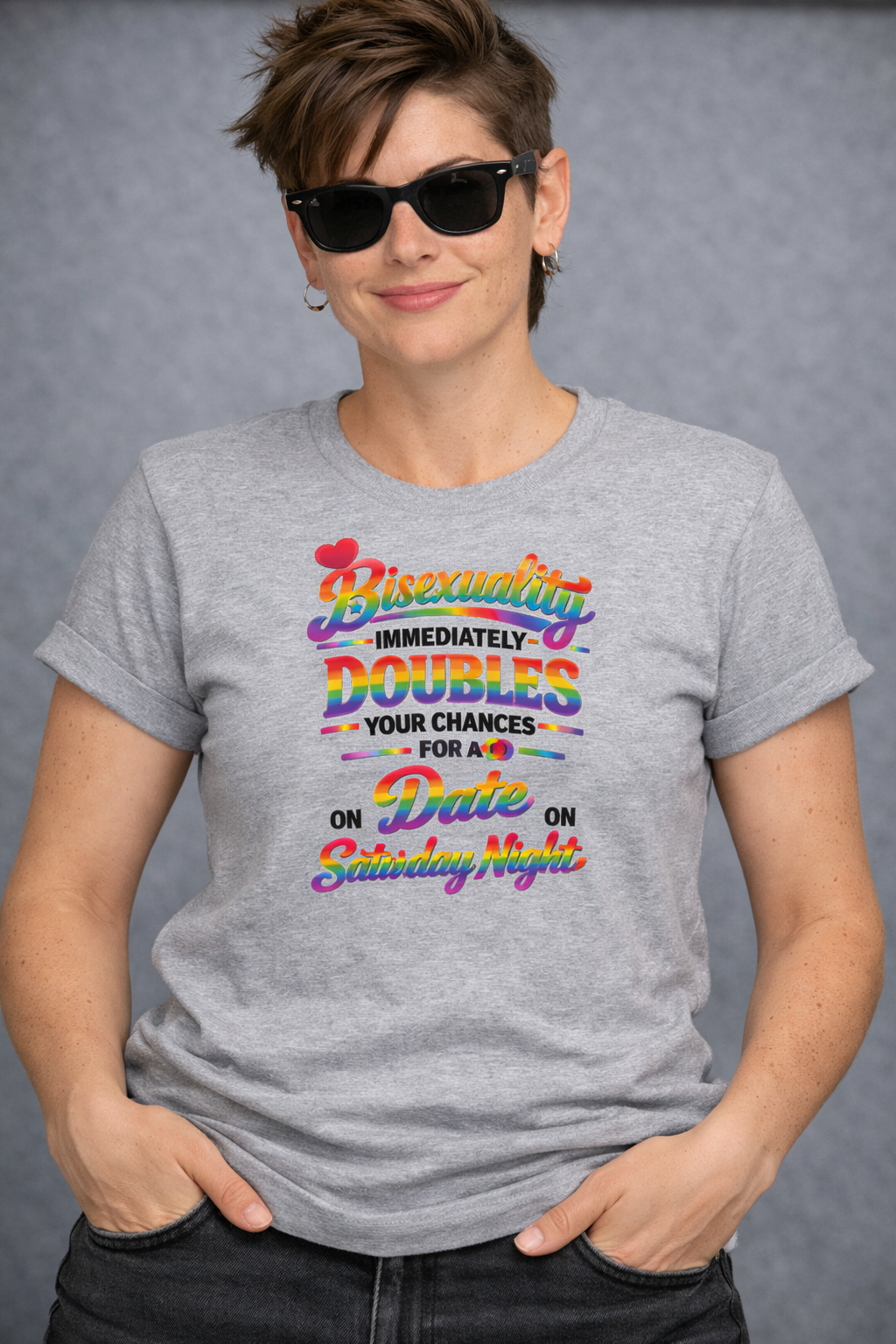 Bisexuality T-skjorte, pride farger