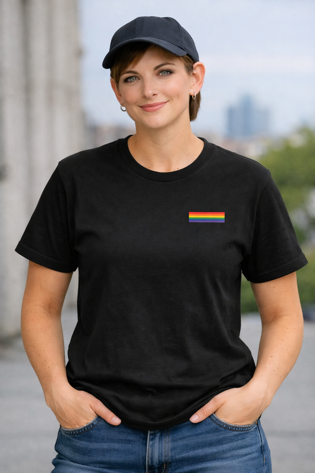 Pride Striper T-skjorte – Subtil stil, sterkt budskap