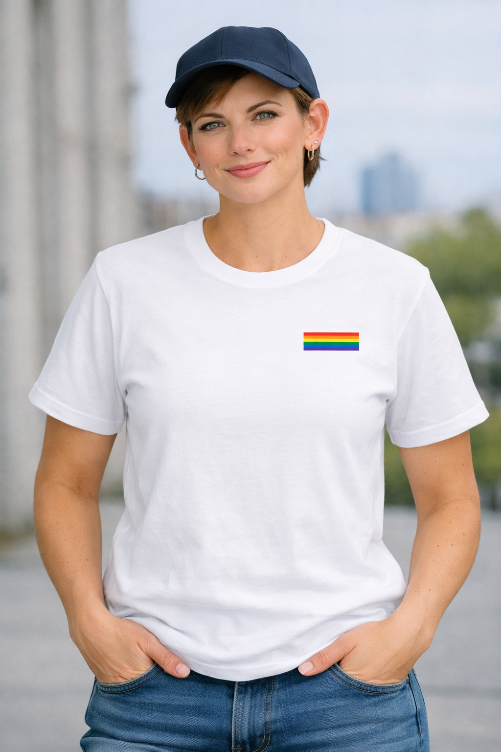 Pride Striper T-skjorte – Subtil stil, sterkt budskap