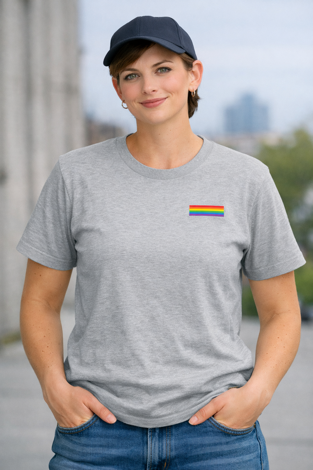 Pride Striper T-skjorte – Subtil stil, sterkt budskap