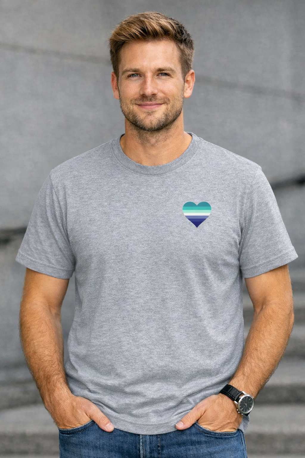Gay Man Heart T-Shirt – Chest Print