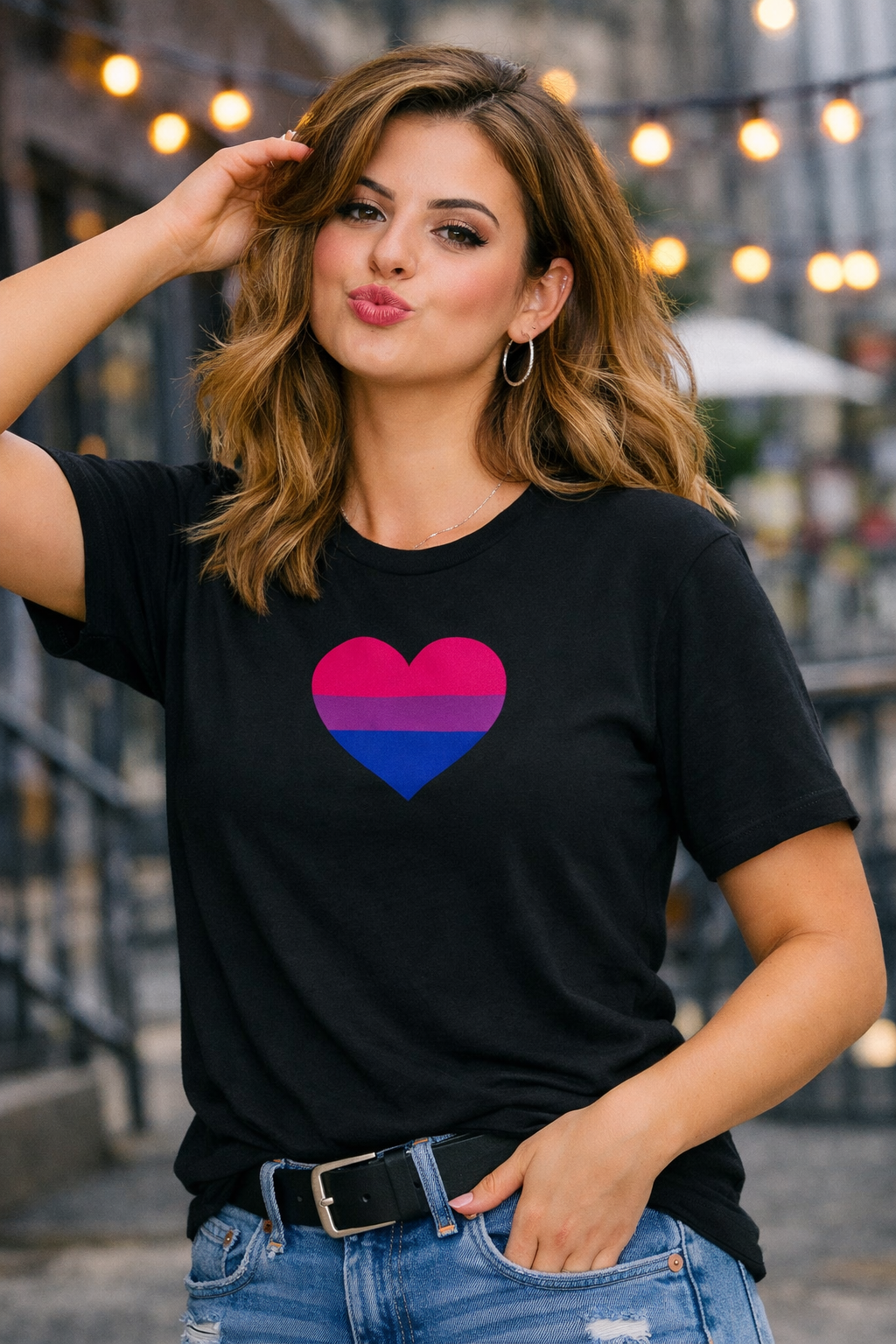 Bisexual Heart T-Shirt – Front Print