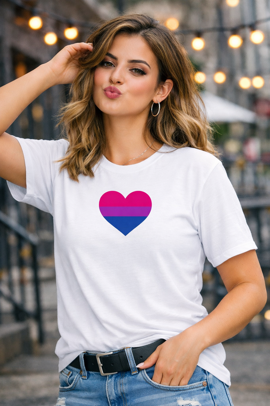 Bisexual Heart T-Shirt – Front Print