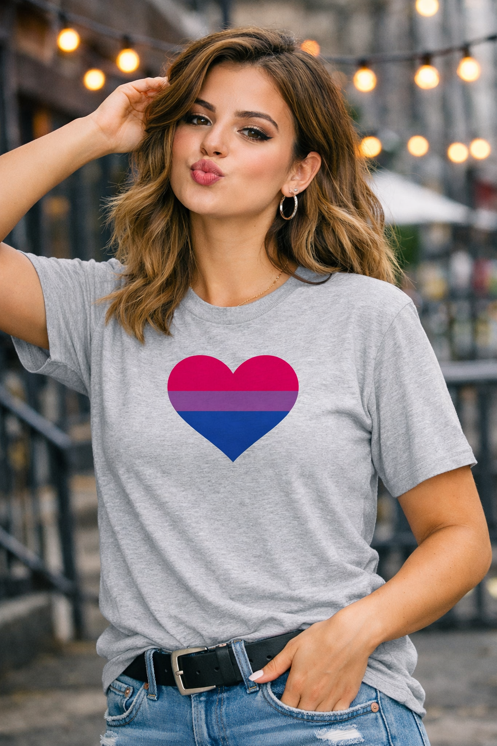 Bisexual Heart T-Shirt – Front Print