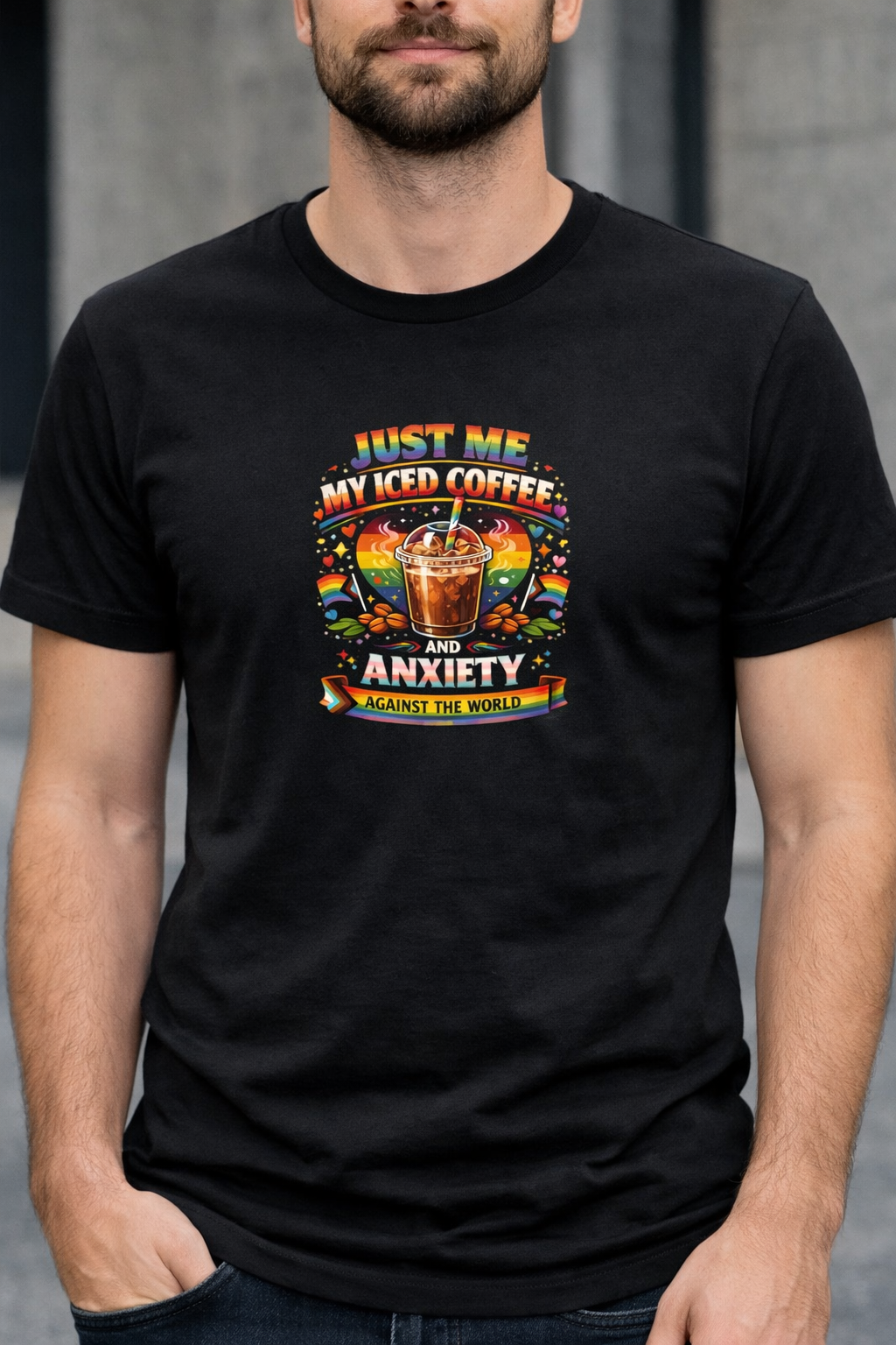 “Just Me, My Coffee and Anxiety Against the World” T-skjorte