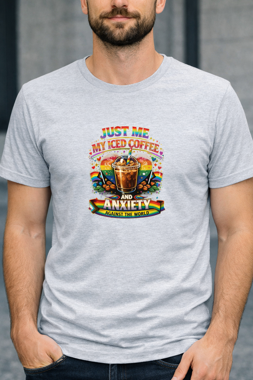 “Just Me, My Coffee and Anxiety Against the World” T-skjorte