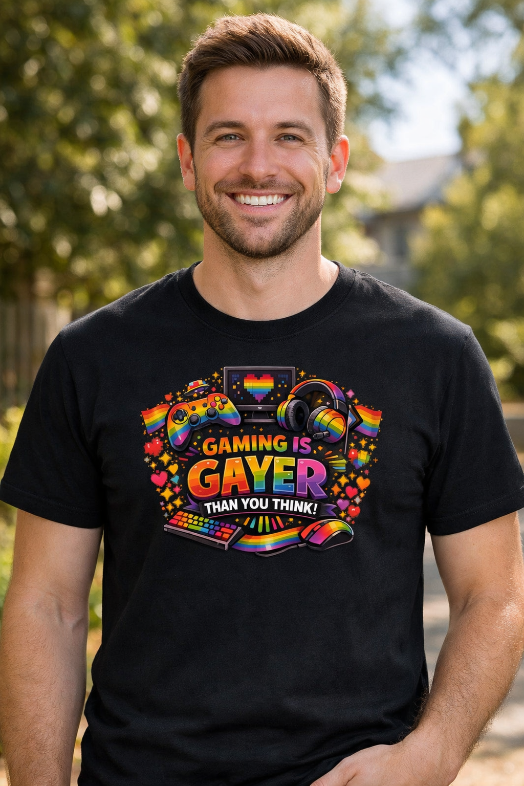 Gaming is Gayer Than You Think — Pride T-skjorte