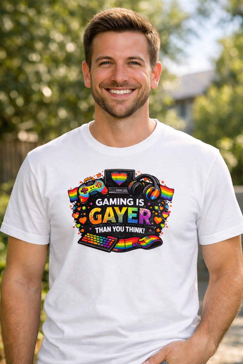 Gaming is Gayer Than You Think — Pride T-skjorte