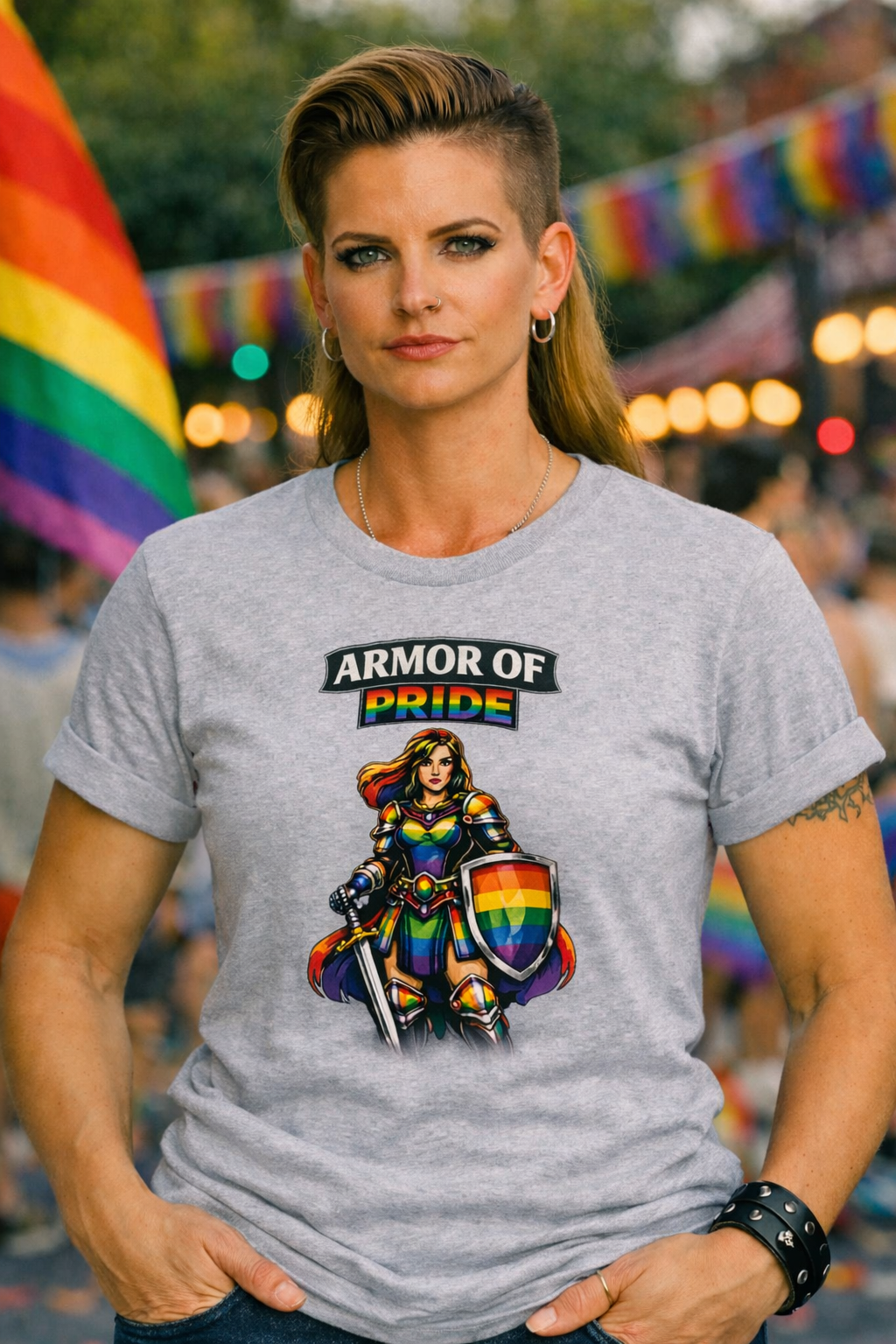 Amor of Pride – Kvinnelig Ridder T-skjorte