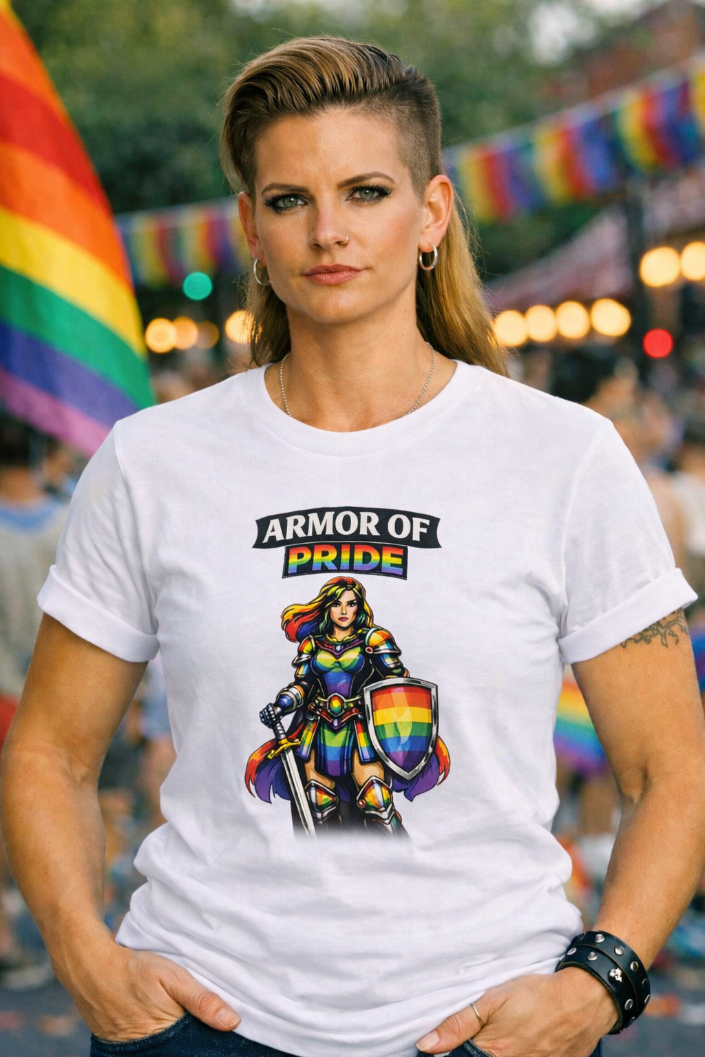 Amor of Pride – Kvinnelig Ridder T-skjorte