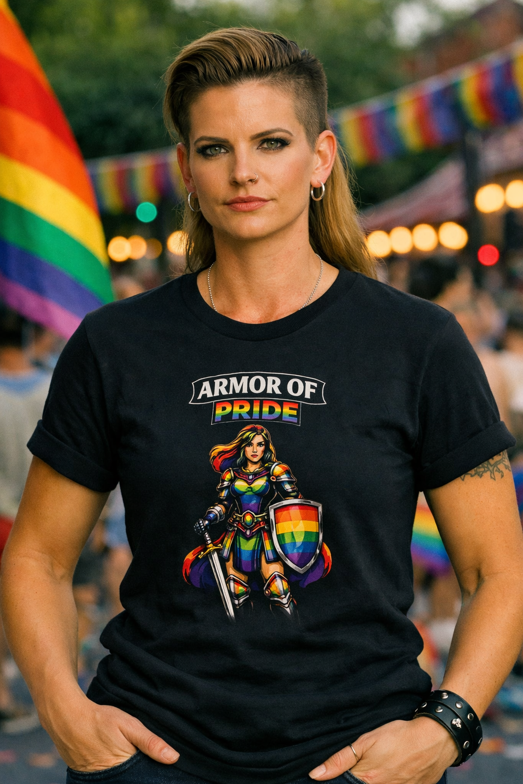 Amor of Pride – Kvinnelig Ridder T-skjorte