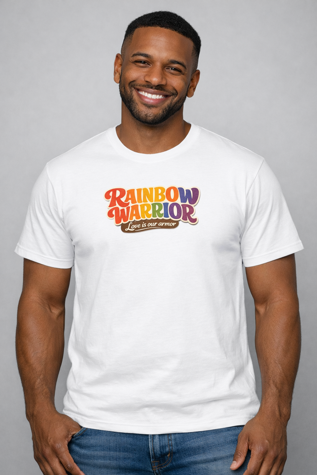 Rainbow Warrior – Love Is Our Armor T-skjorte Retro