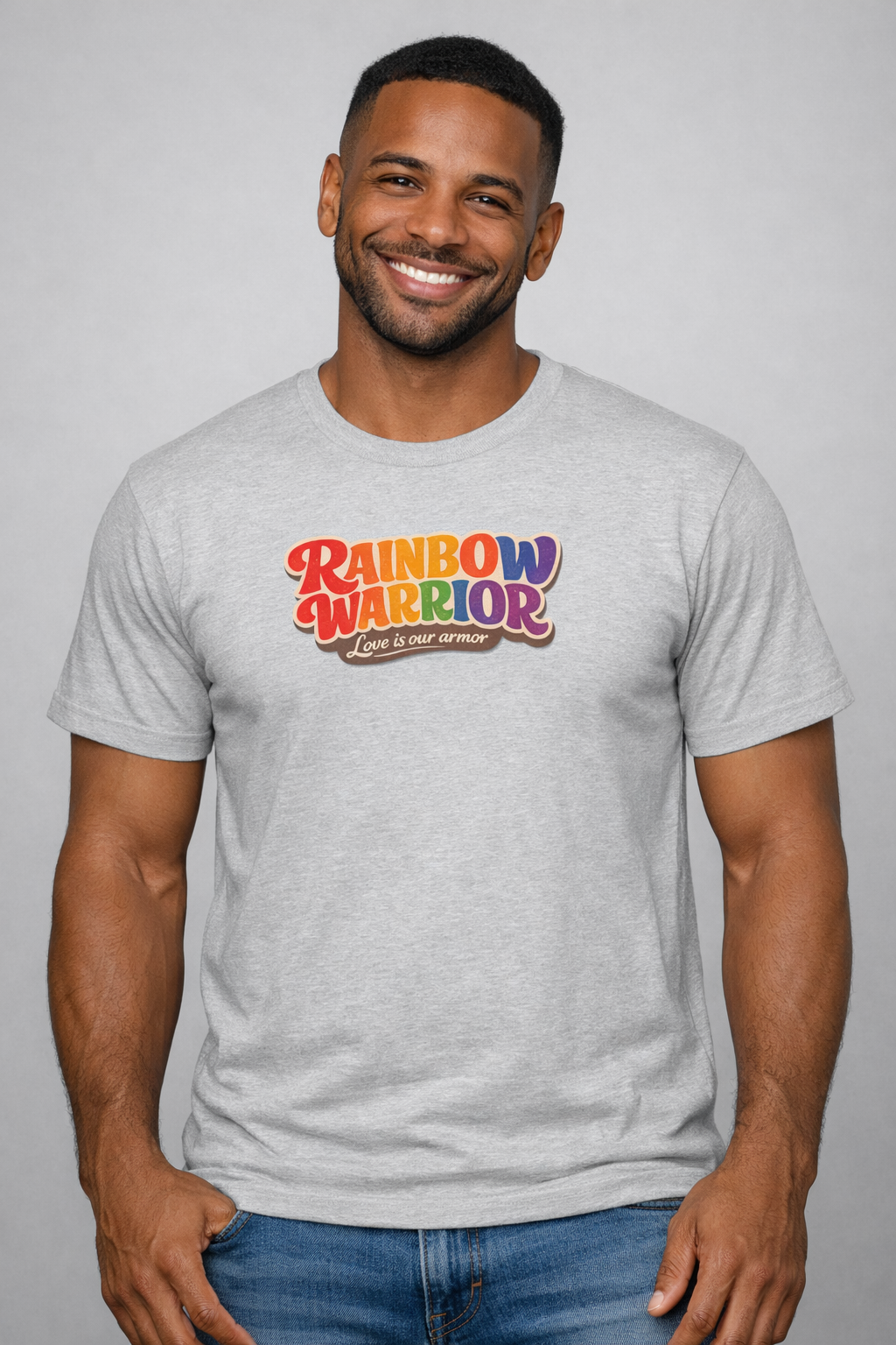 Rainbow Warrior – Love Is Our Armor T-skjorte Retro
