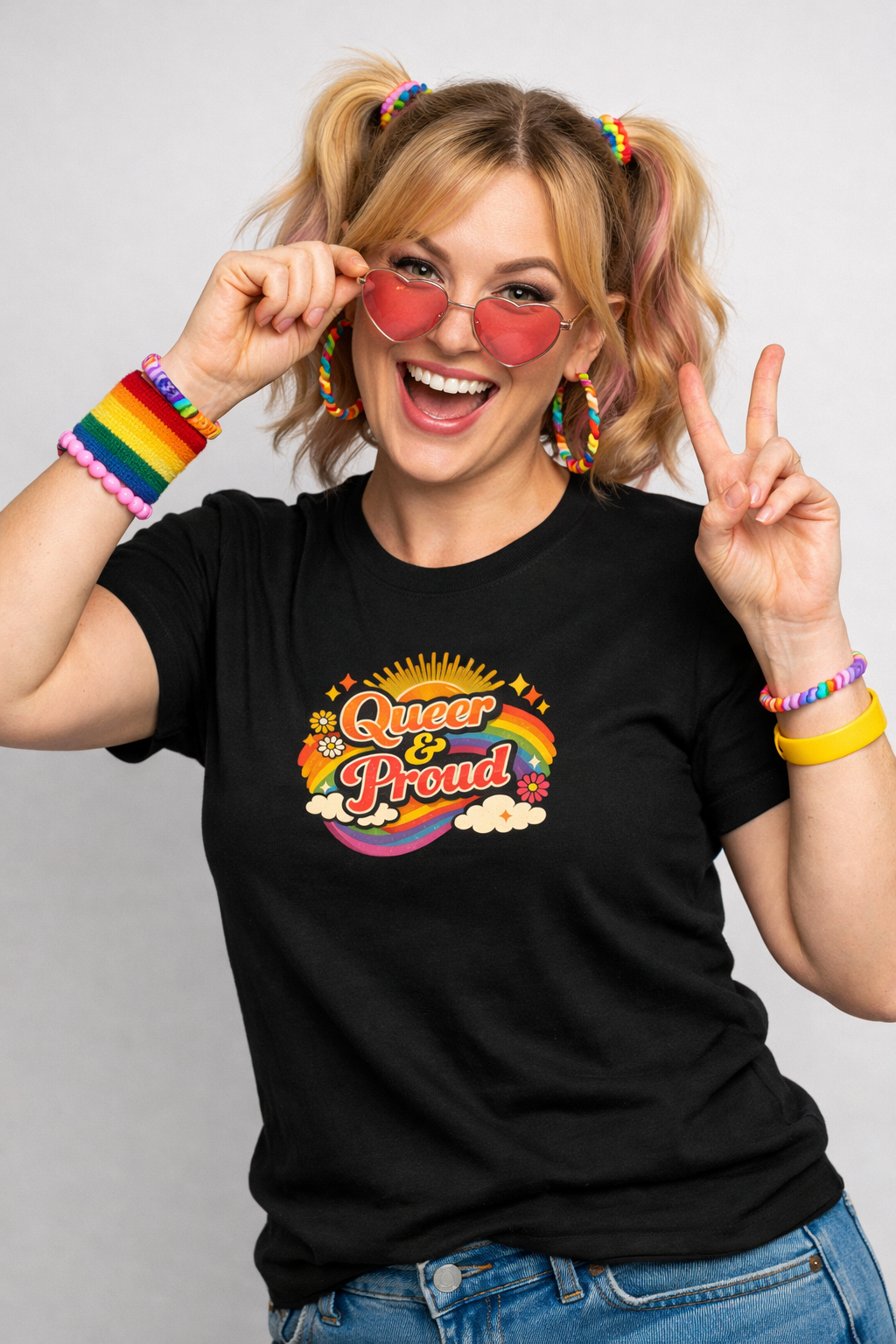 Queer and Proud – Retro T-skjorte