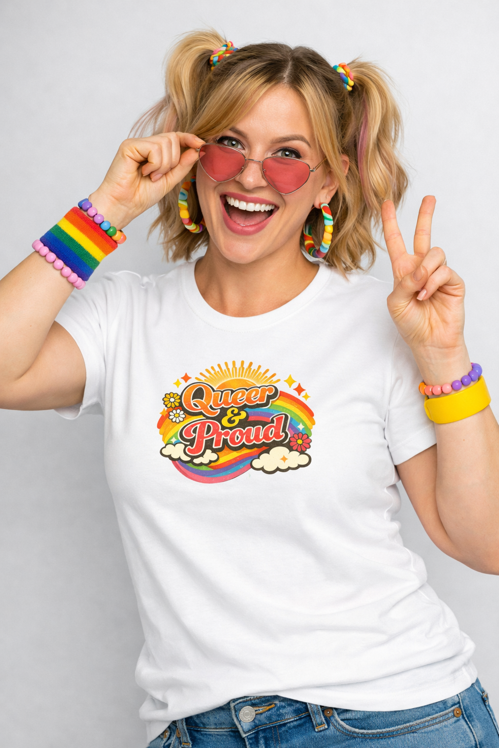 Queer and Proud – Retro T-skjorte