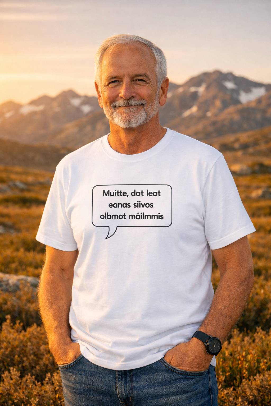 Muitte – T-skjorte med innrammet samisk budskap