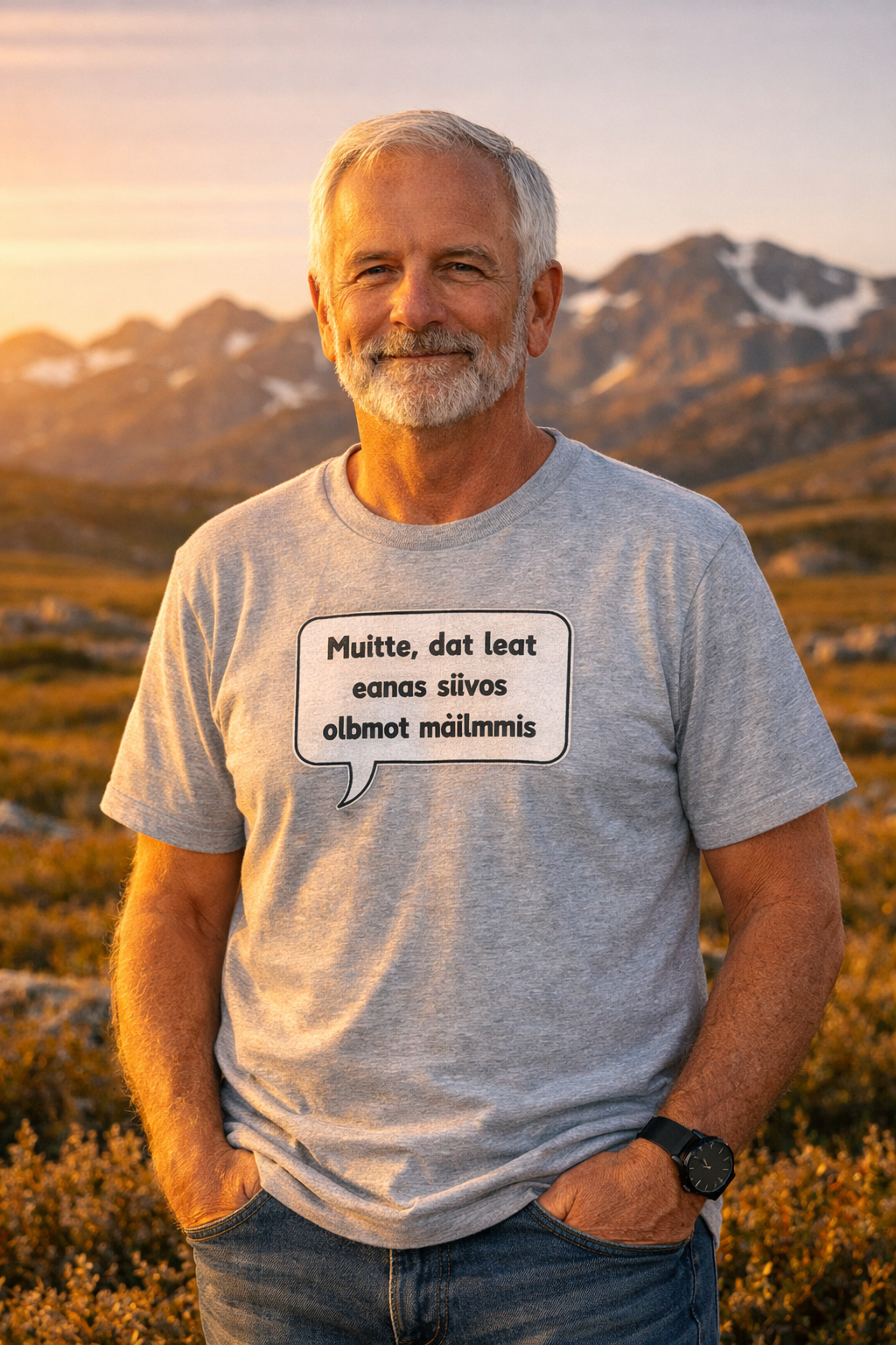Muitte – T-skjorte med innrammet samisk budskap