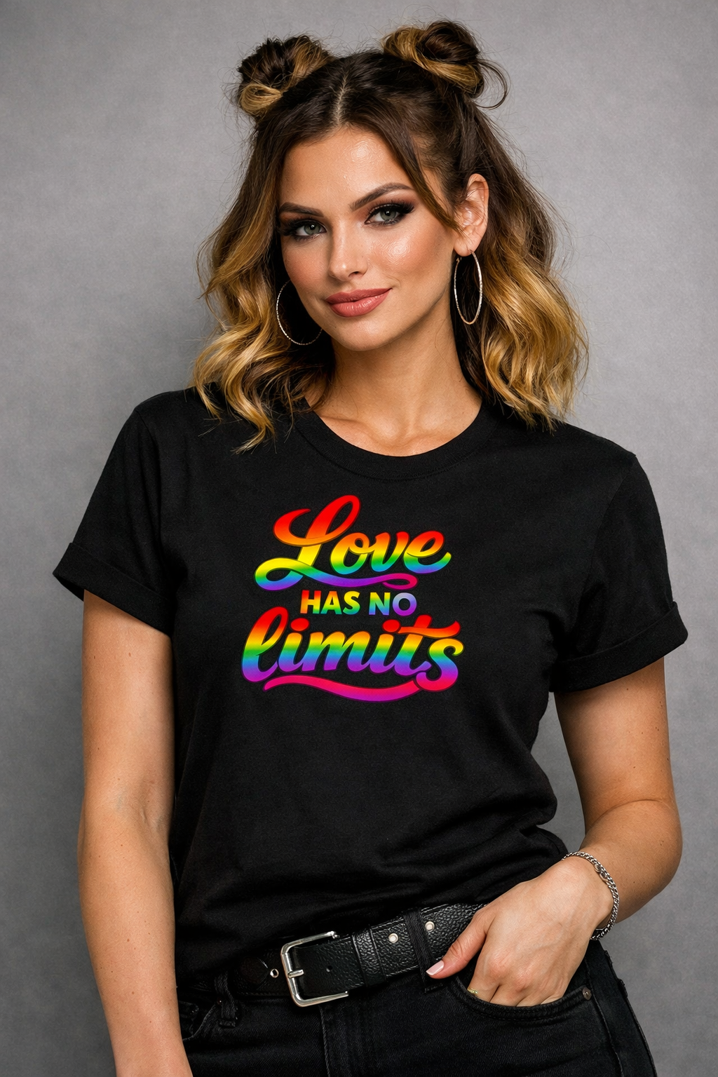 Love Has No Limits – T-skjorte i Pride-farger