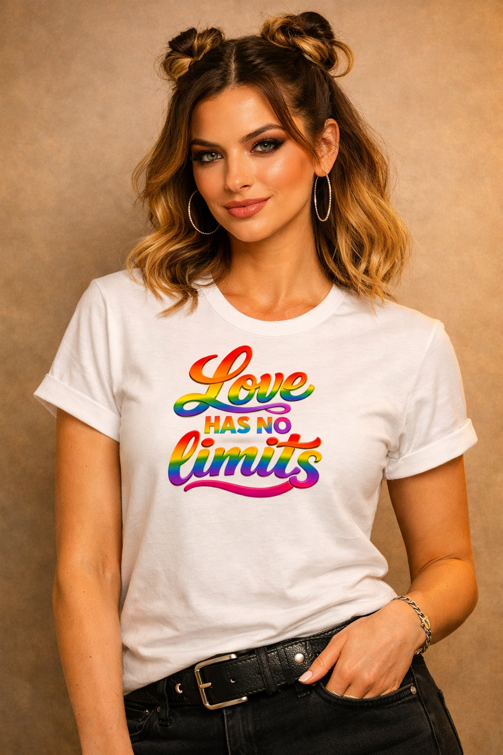 Love Has No Limits – T-skjorte i Pride-farger