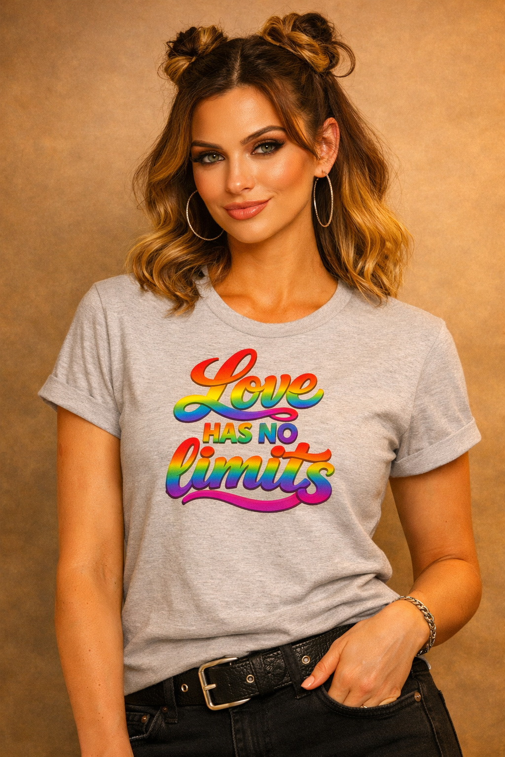 Love Has No Limits – T-skjorte i Pride-farger