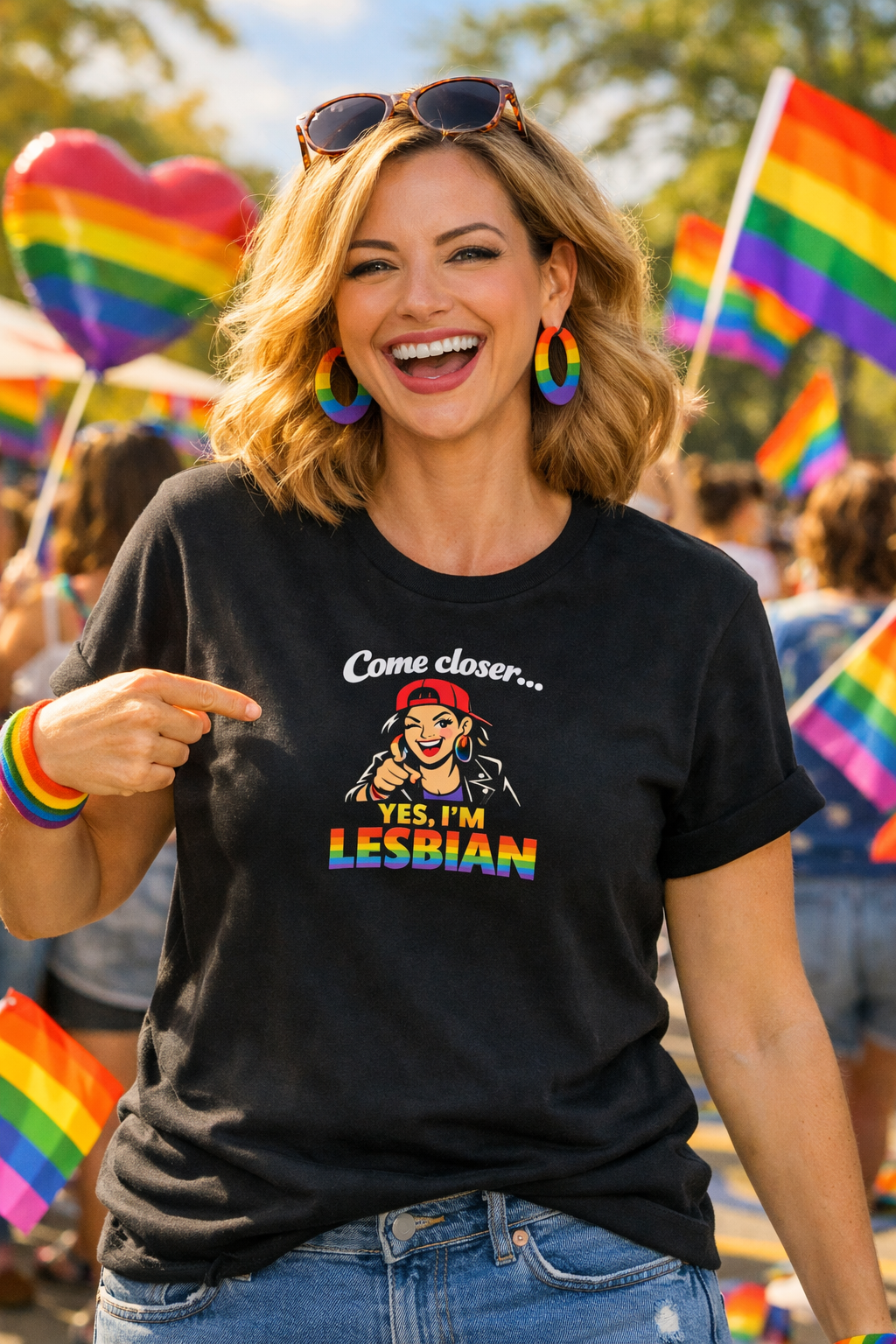 Come Closer... Yes! I'm Lesbian T-skjorte