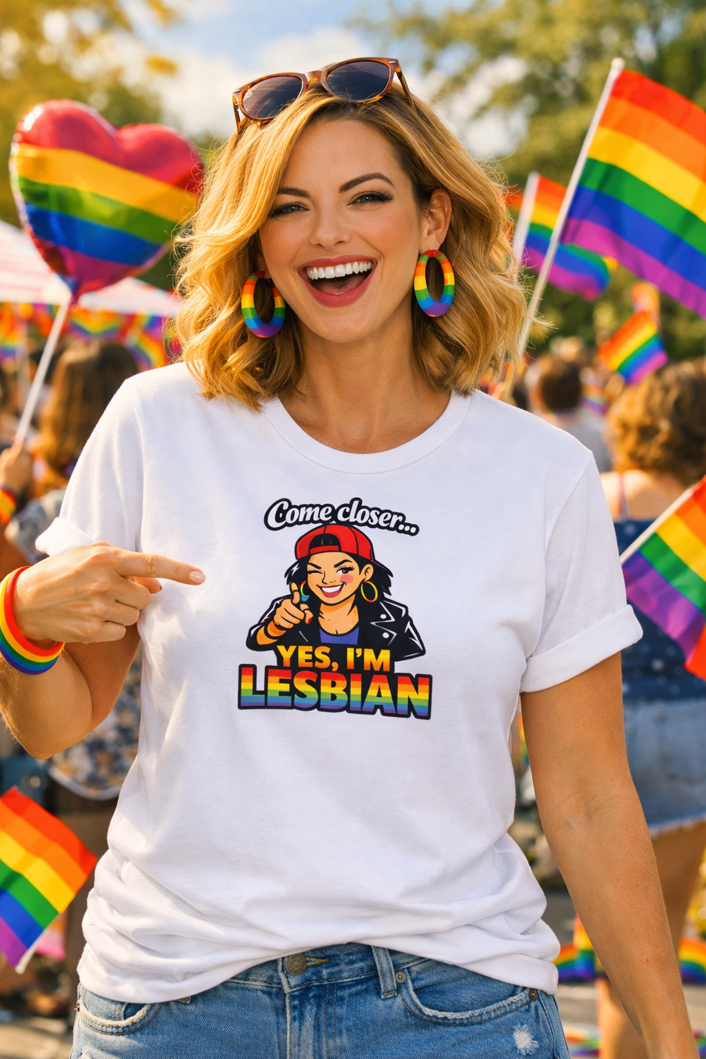 Come Closer... Yes! I'm Lesbian T-skjorte