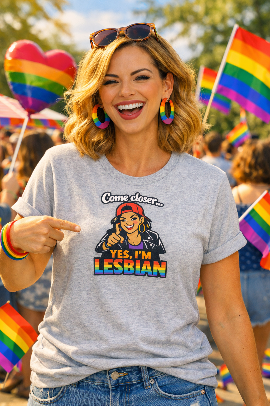 Come Closer... Yes! I'm Lesbian T-skjorte