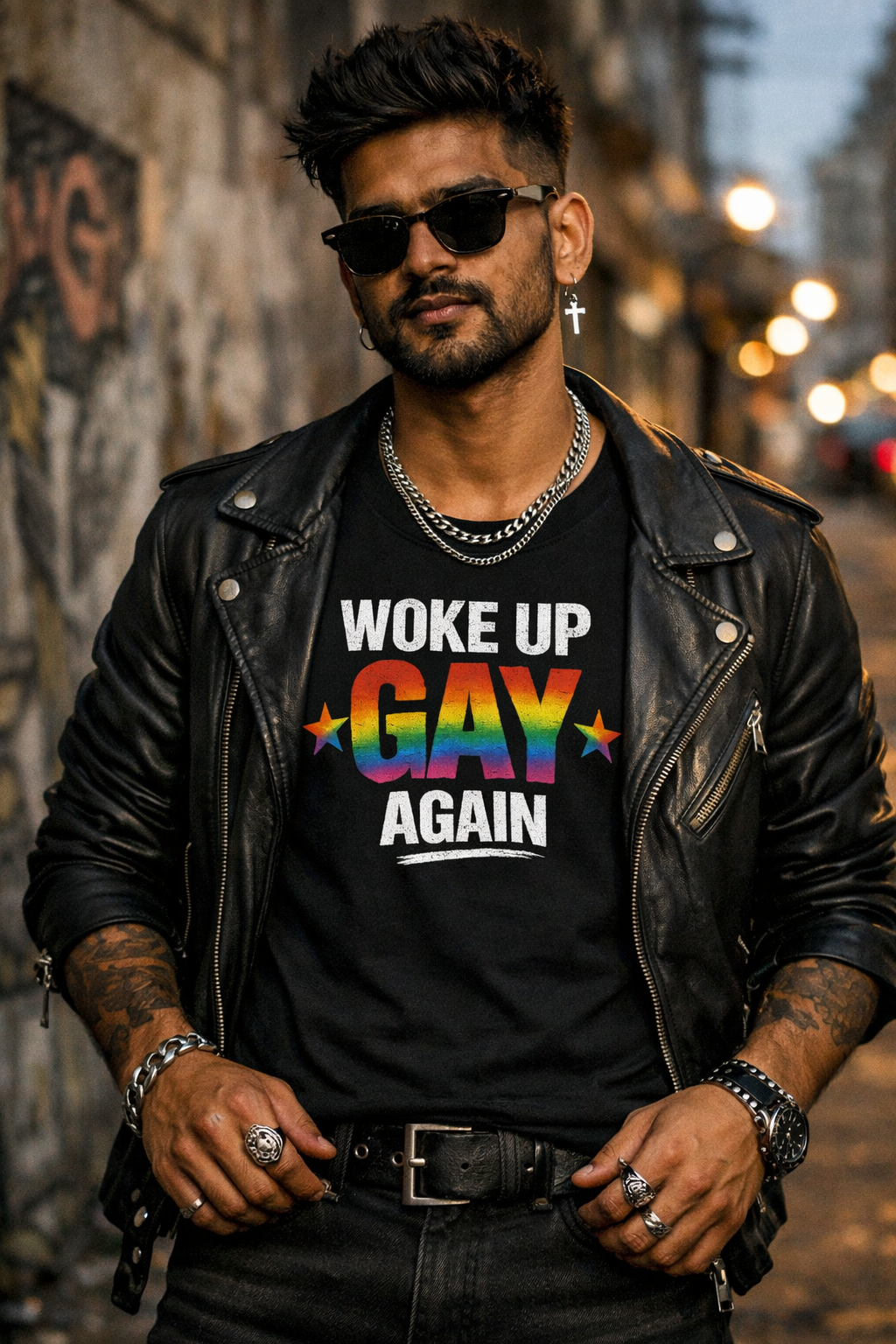 Woke Up Gay Again T-skjorte