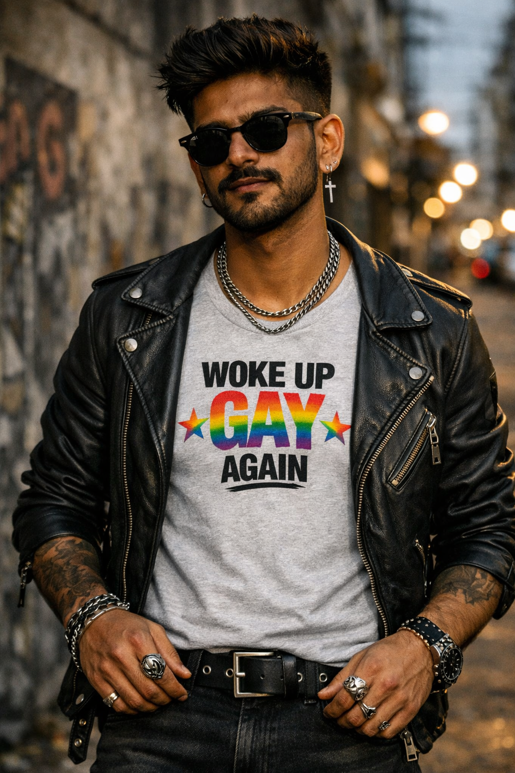 Woke Up Gay Again T-skjorte