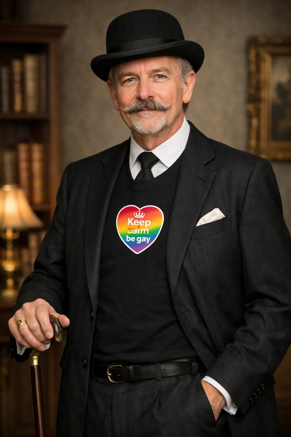 Keep Calm Be Gay – Pride Heart T-skjorte