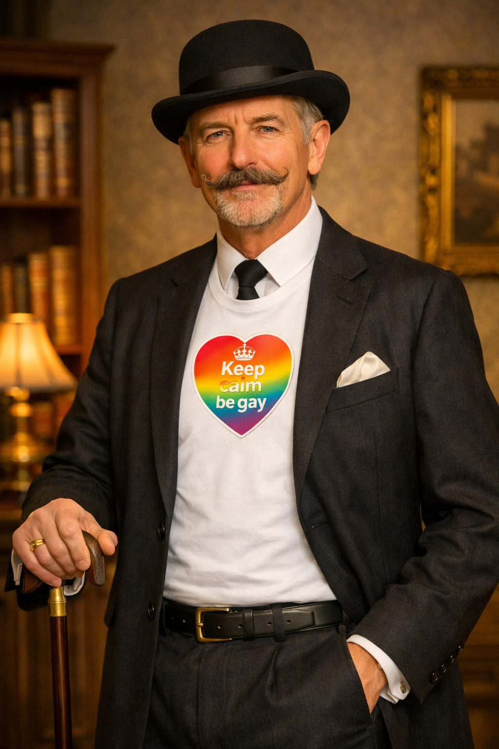 Keep Calm Be Gay – Pride Heart T-skjorte
