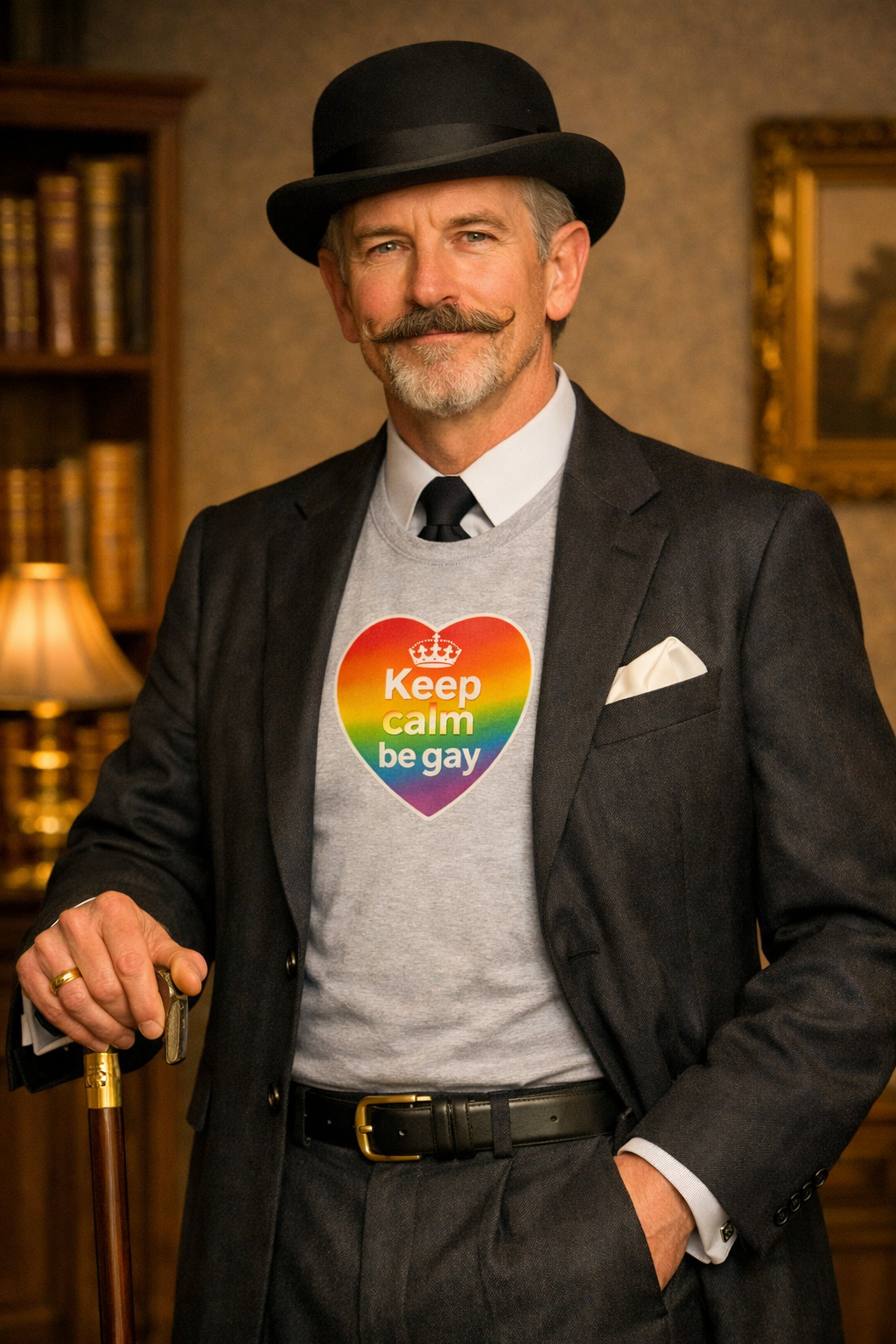 Keep Calm Be Gay – Pride Heart T-skjorte
