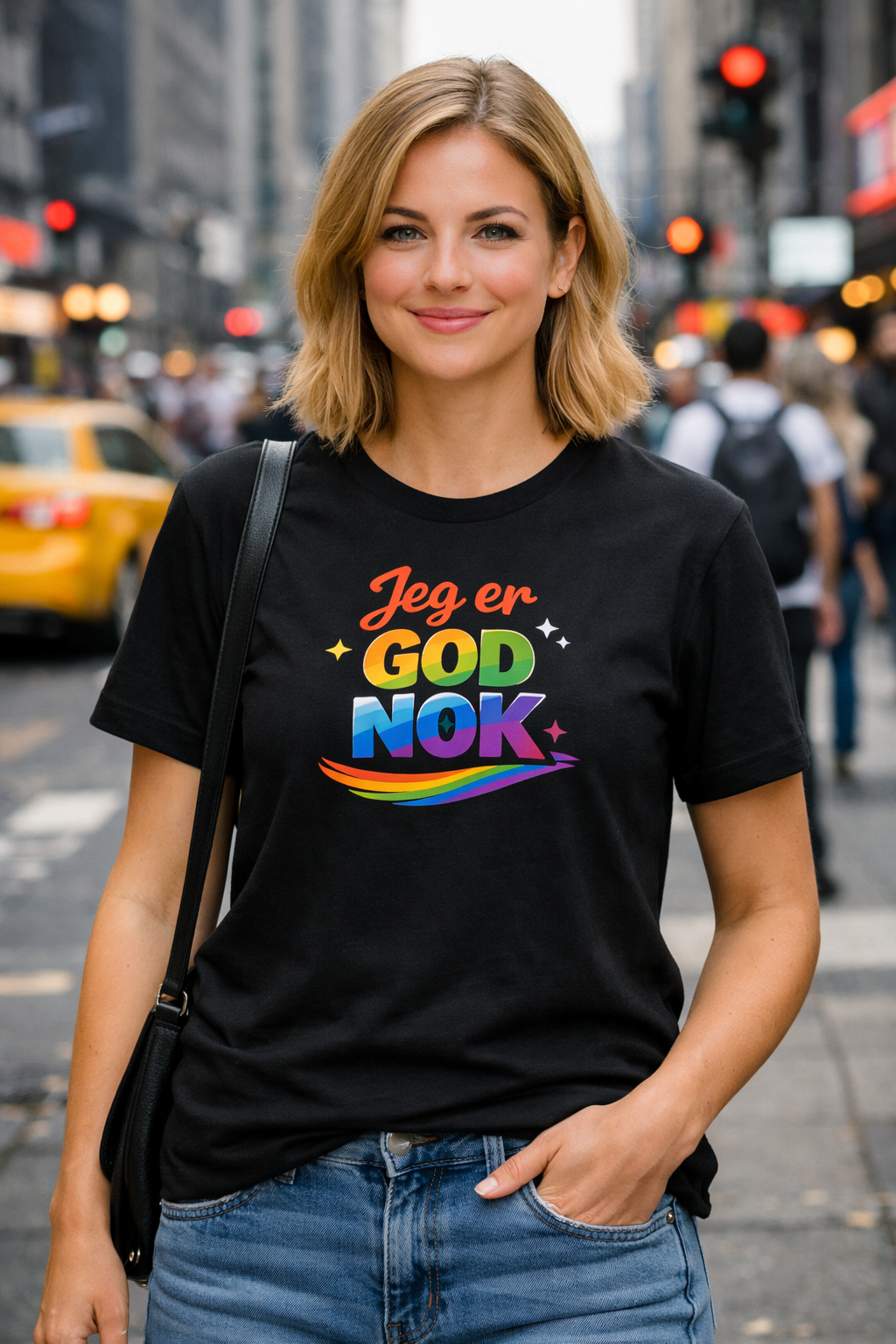 Pride t-skjorte – "Jeg er god nok"