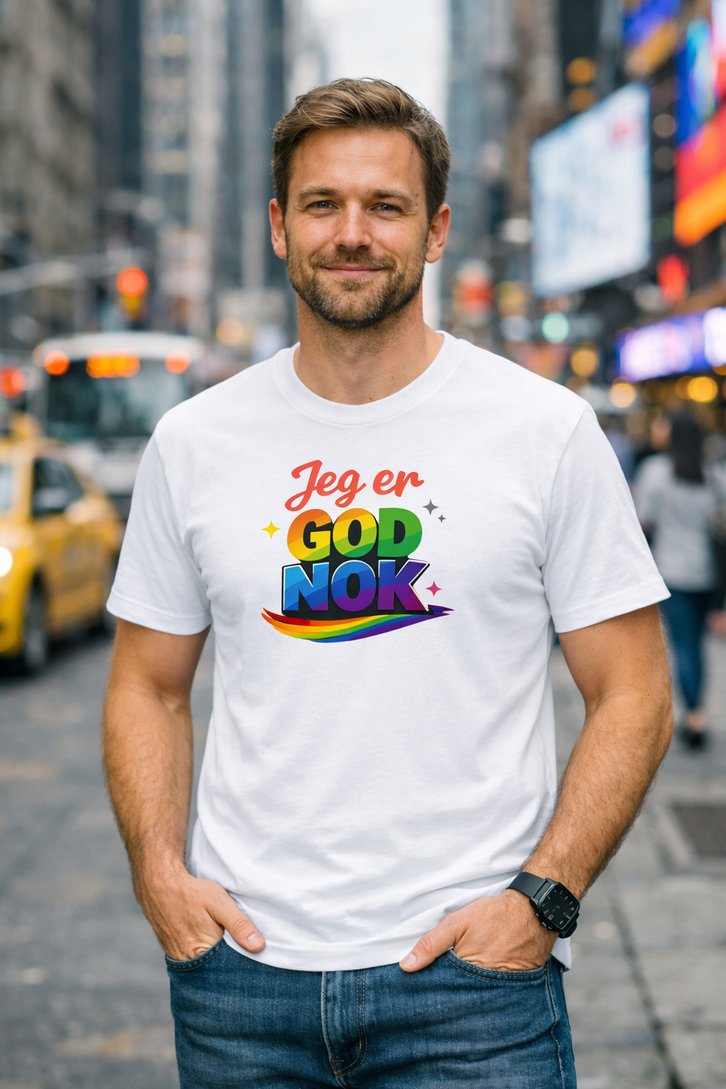Pride t-skjorte – "Jeg er god nok"
