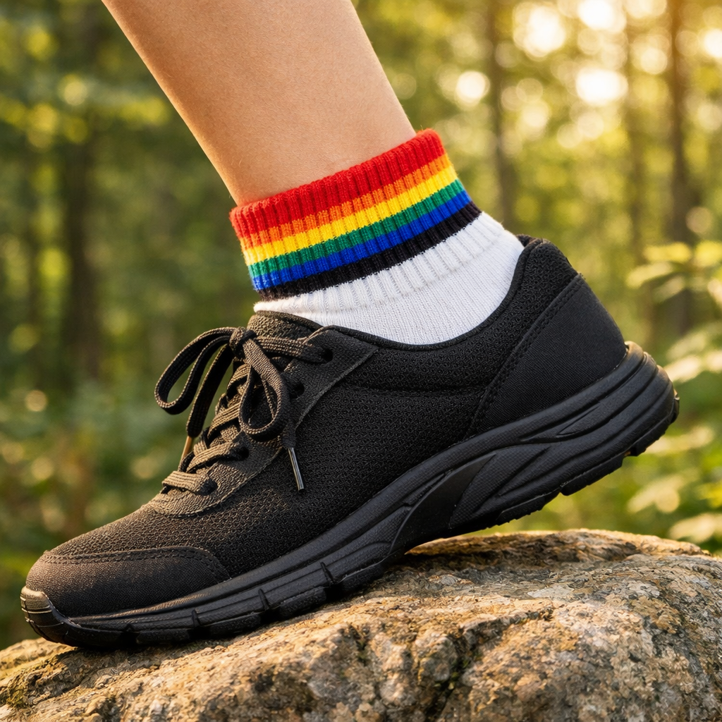 Pride Stripe Socks – Hvit