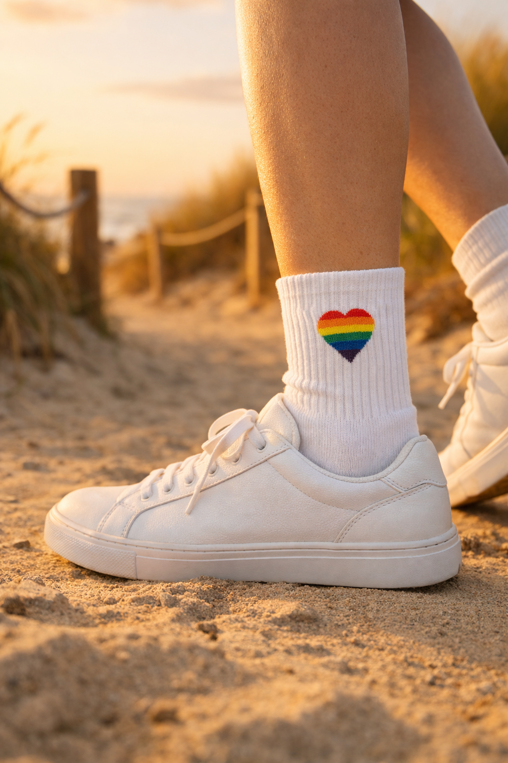 Pride Heart Socks – Hvit