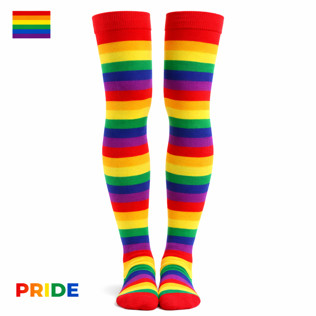 Pride Over-the-Knee Socks – Fargeblokkerte