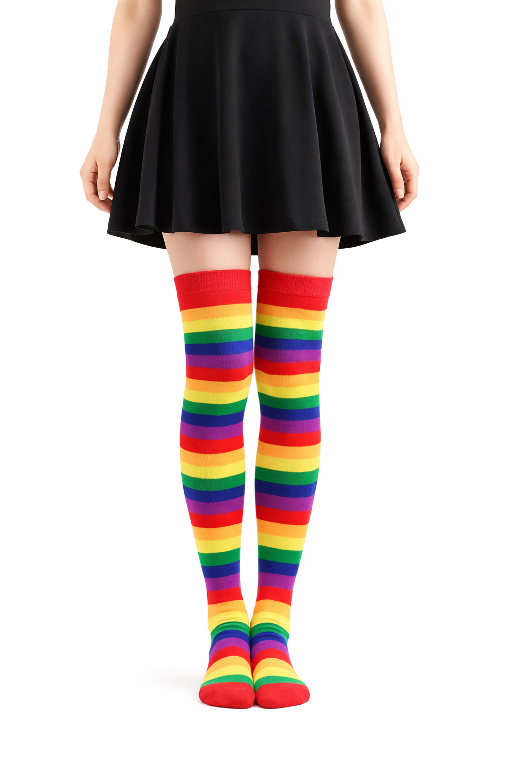Pride Over-the-Knee Socks – Fargeblokkerte