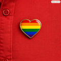 Hjerte Emalje Brosje – Pride