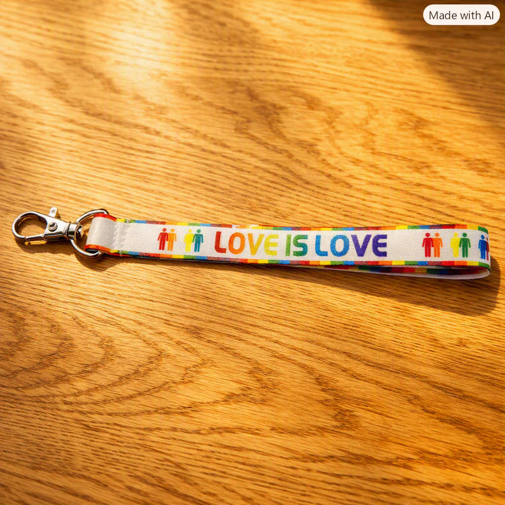 Nøkkelring – Love is Love i pridefarger