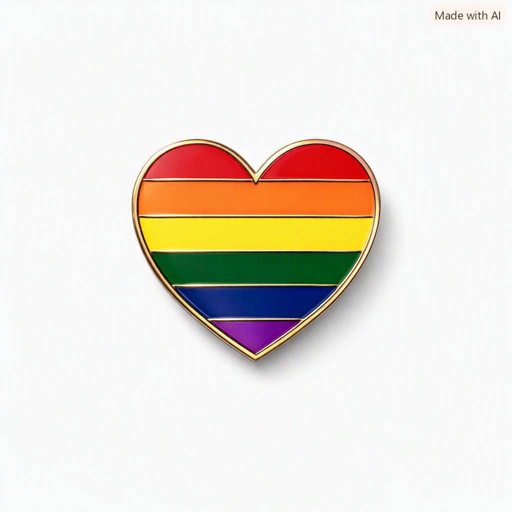 Pridehjerte-pin