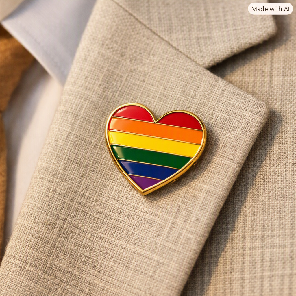 Pridehjerte-pin