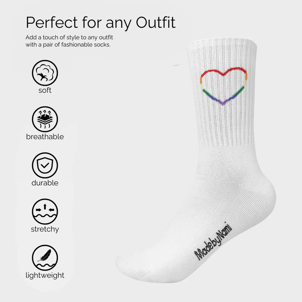 Pridehjerte Sokk